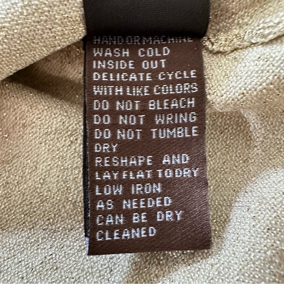 J.McLAUGHLIN SPARKLING GOLD CREW NECK SWEATER MEDIUM - Picture 11 of 13